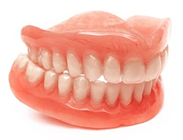 A full set of dentures