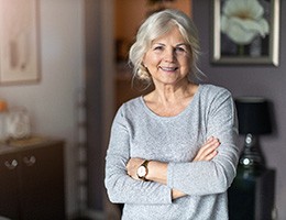 Older woman smiling